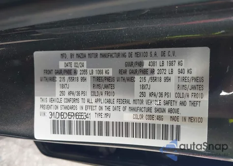 2024 Mazda Cx-30 2.5 S Preferred Package z USA, uszkodzony, nr VIN 3MVDMBCM5RM665341